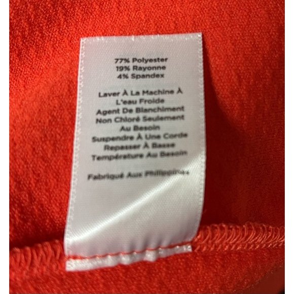 Talbots Skirt Orange Womens 8 Stretch A Line Midi Textured New - Picture 7 of 8
